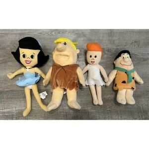 Flintstones Plush Stuffed Lot of‎ 4 - Fred, Barney, Betty, Wilma